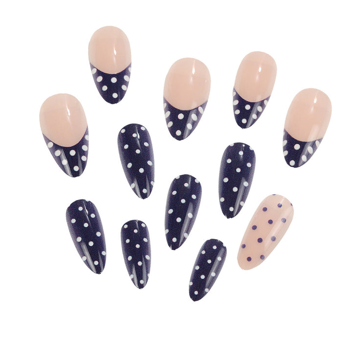 Artificial nails in modern polka dot design Bowlift