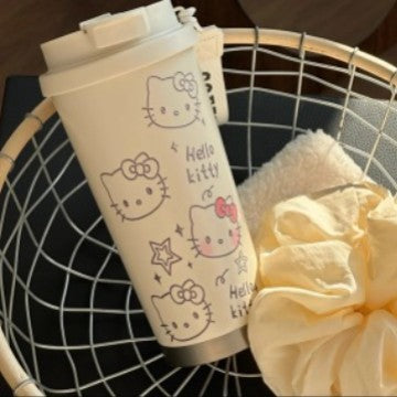 Ladies Insulated Coffee Mug with Funny Hello Kitty Design Bowlift