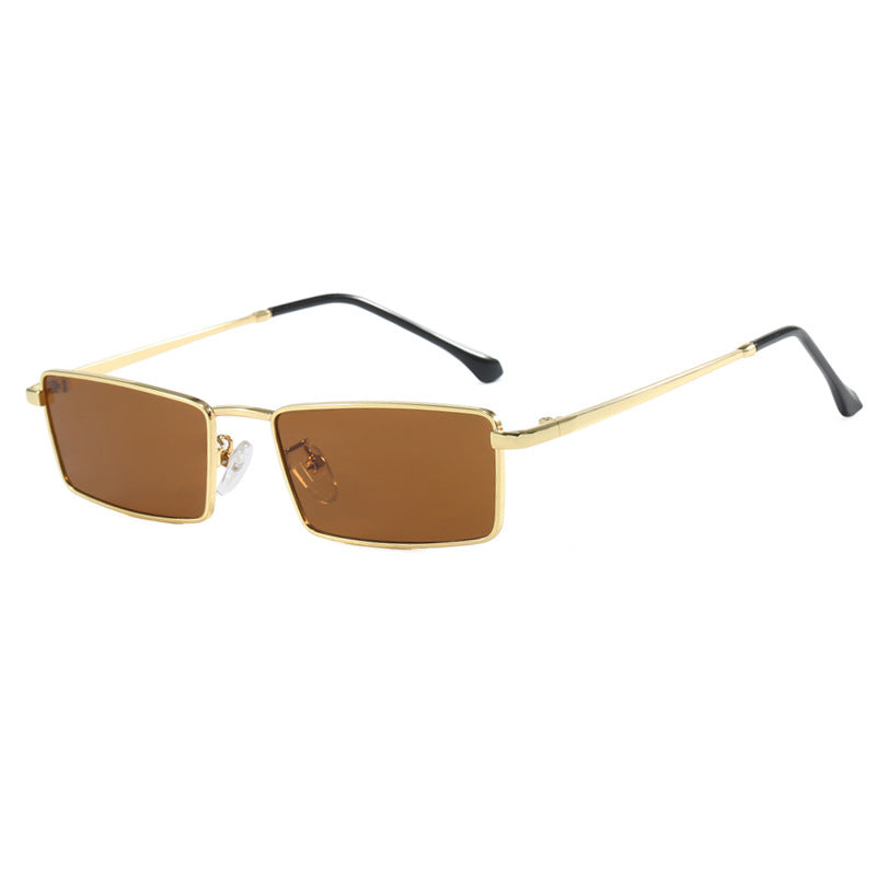 Women square sunglasses with metallic frame and comfortable nose pad Bowlift