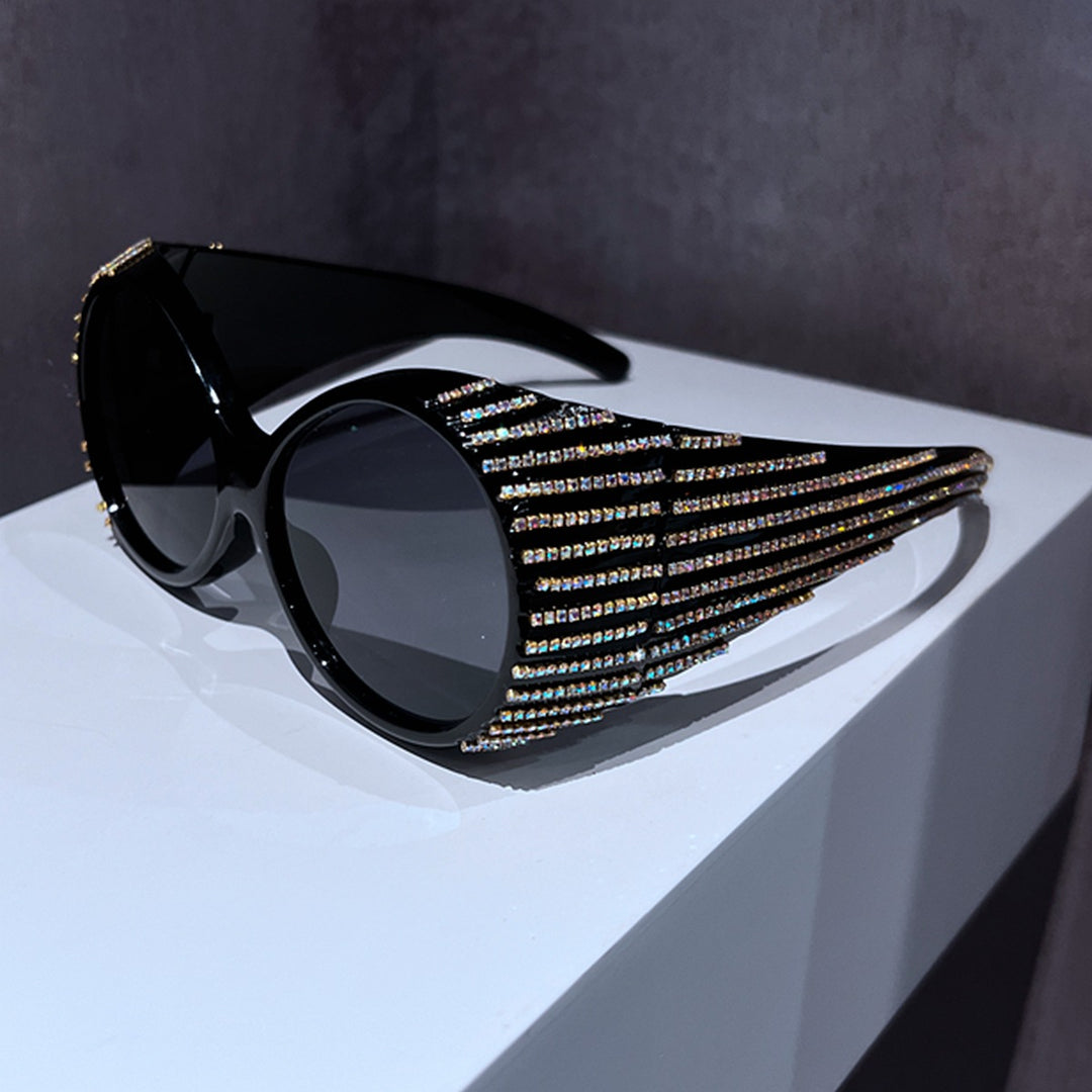 Ladies Glamorous Sunglasses with Sparkling Crystal Decorations Bowlift