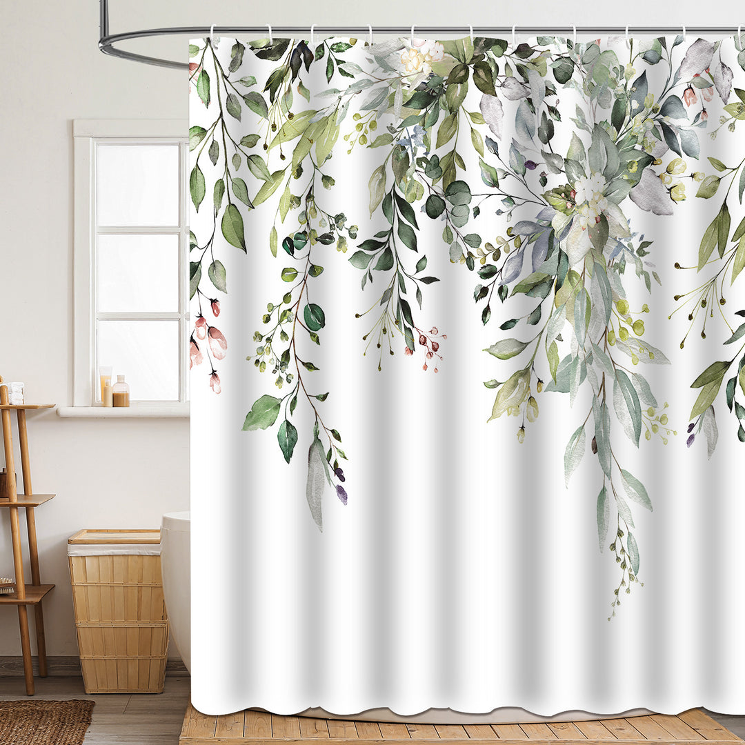 Floral Patterned Bathroom Shower Curtain Bowlift