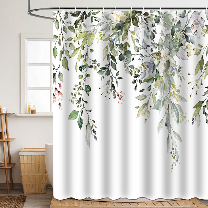 Floral Patterned Bathroom Shower Curtain Bowlift