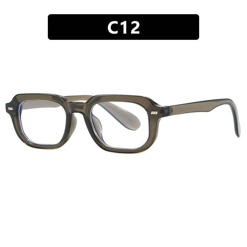 Women’s square sunglasses with high-gloss transparent frame and polarized lenses Bowlift