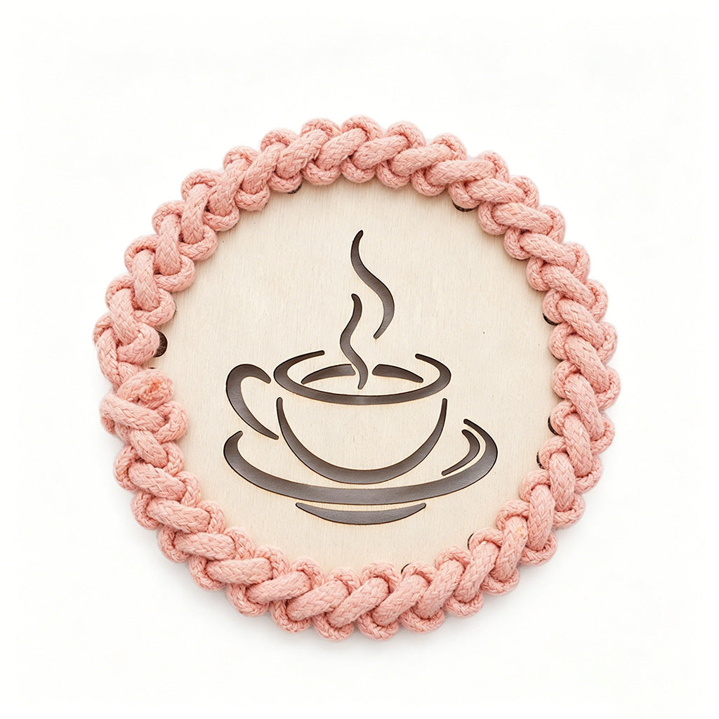Decorative Macrame Coffee Cup Coaster Bowlift