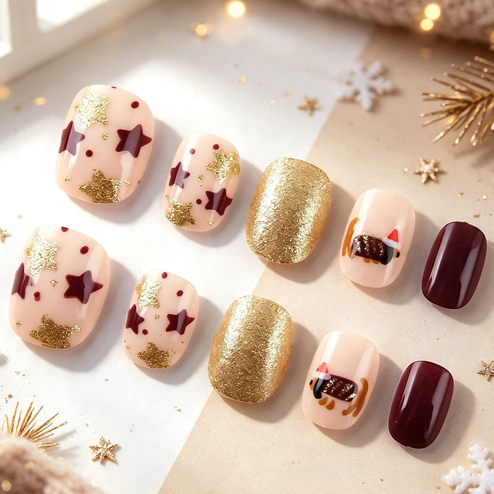 Festive Glitter Nail Art Bowlift