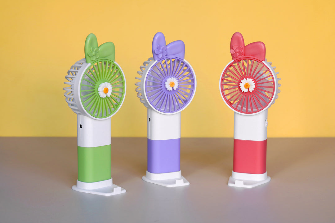 Unisex handheld fan with colorful design and adjustable tilt Bowlift