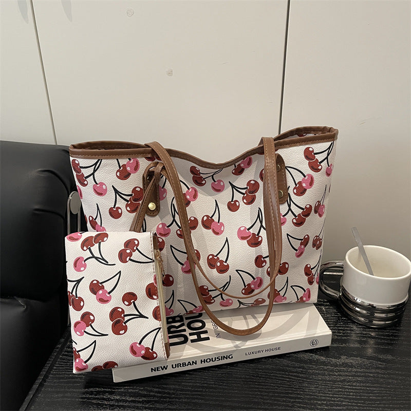 WoWhimsical Cherry Print Tote Bag Bowlift