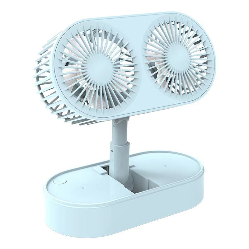 Dual-Blade Portable Desk Fan Bowlift