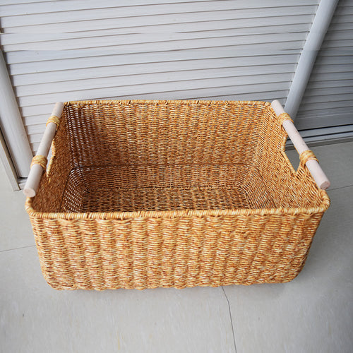 Large Handwoven Storage Basket Bowlift
