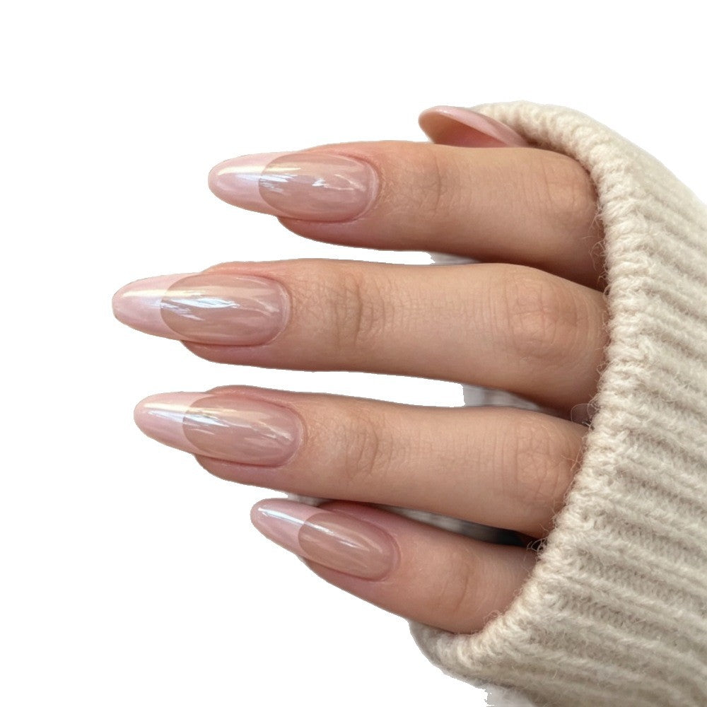 Artificial nails in elegant French design Bowlift