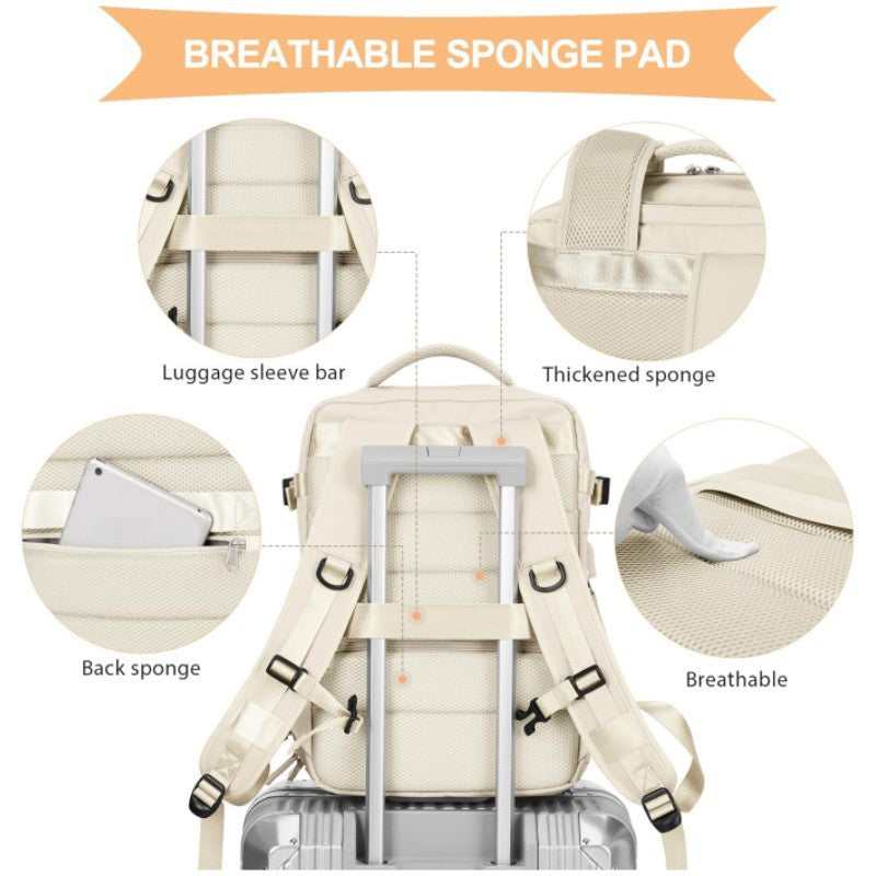 Unisex Multifunctional Travel Suitcase Backpack with Separate Shoe Compartment Bowlift