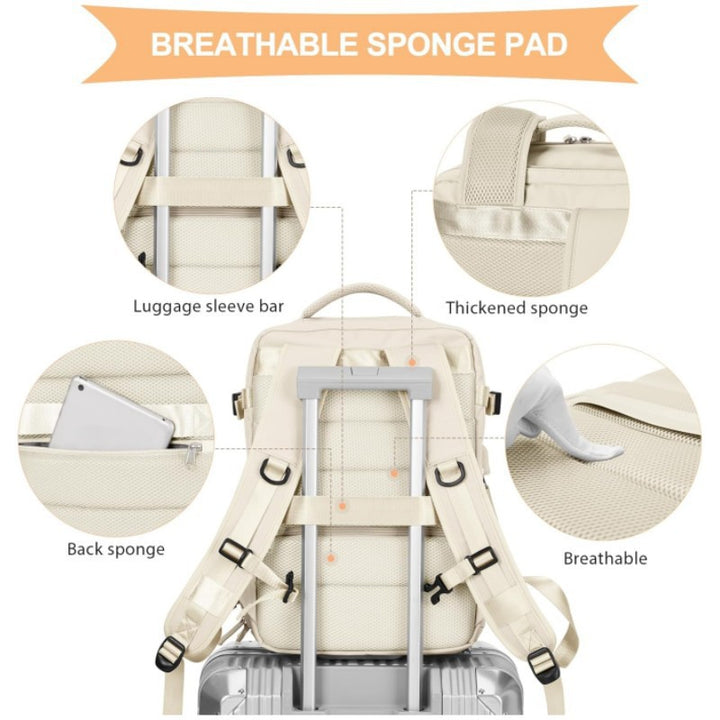 Unisex Multifunctional Travel Suitcase Backpack with Separate Shoe Compartment Bowlift