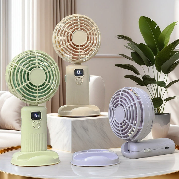 Portable battery fan with digital speed display Bowlift