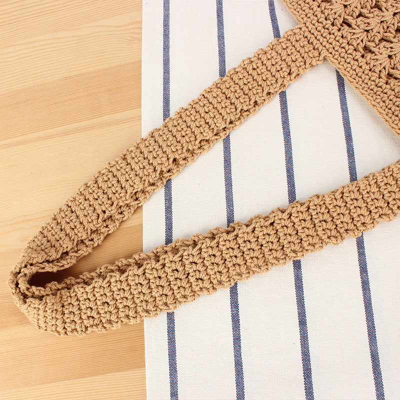 Braided Shopper Bag with Practical Inner Pouch Bowlift