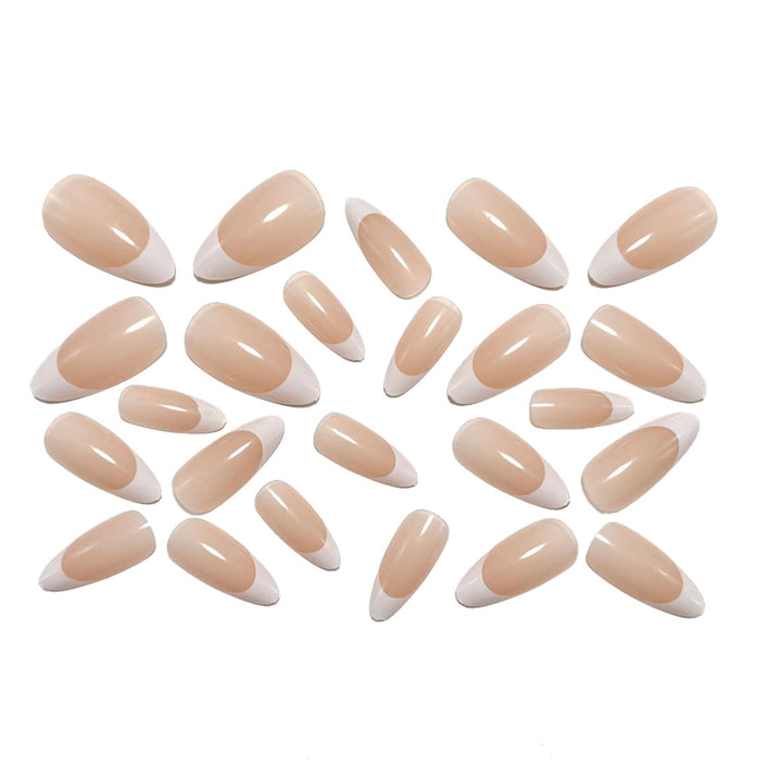 Artificial nails with elegant French style and classic design Bowlift