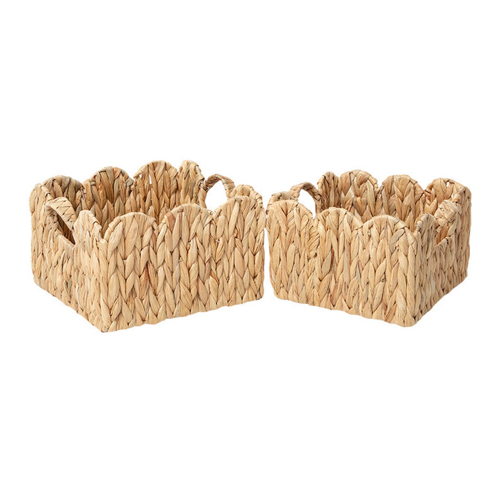 Braided storage basket with high sides