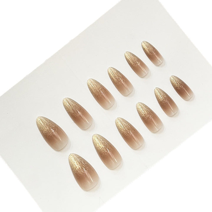 Premium Glitter Ombre Press-On Nails Bowlift