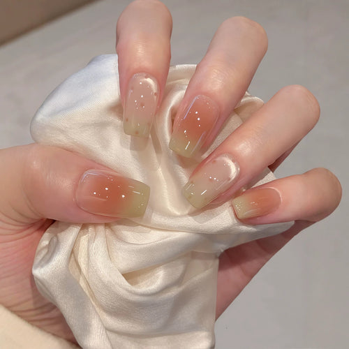 Elegant Square Gel Press-On Nails Bowlift