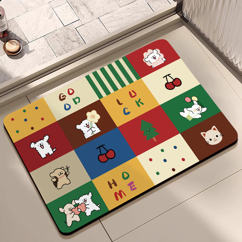 Cute Cartoon-Themed Welcome Mat