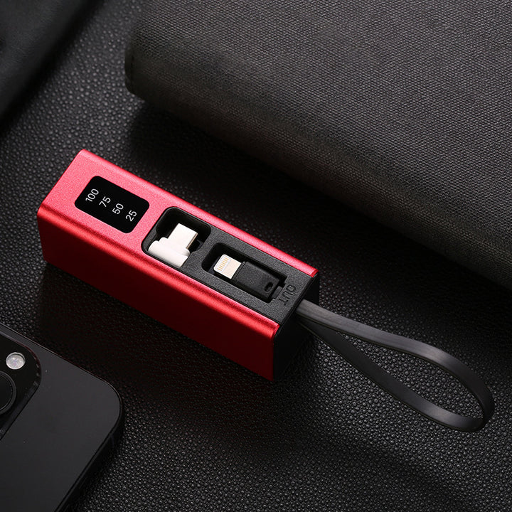 Multifunctional charger with integrated USB cable and LED display Bowlift