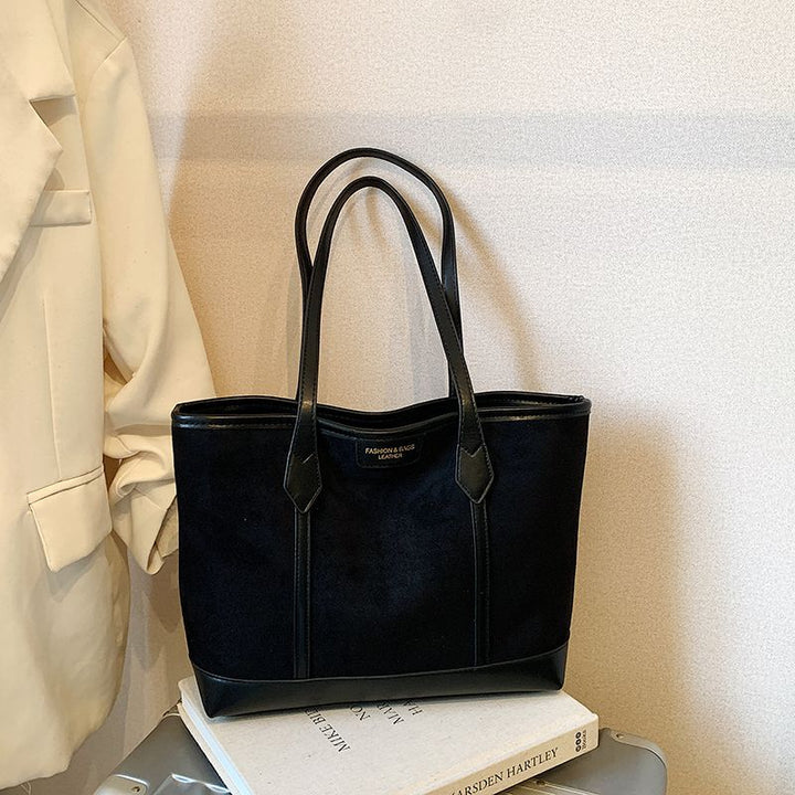 Spacious Suede Tote Bag Bowlift