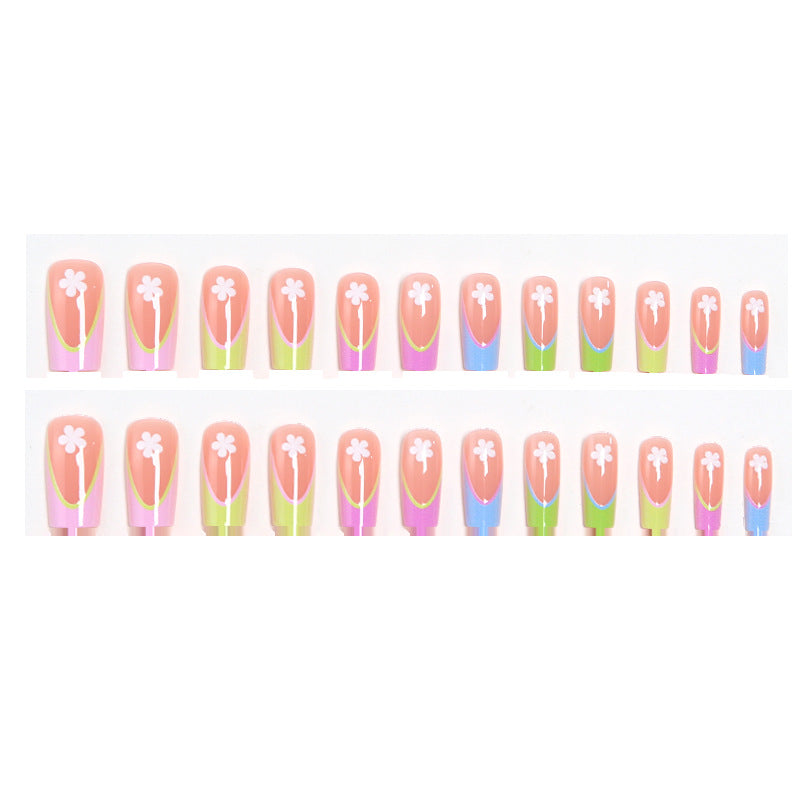 Artificial nails with floral designs Bowlift