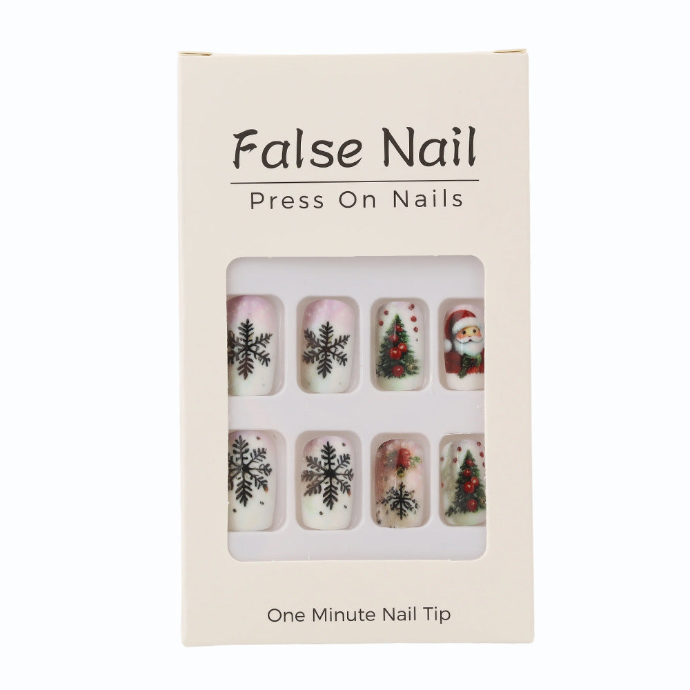 Festive artificial nails with Christmas motifs Bowlift