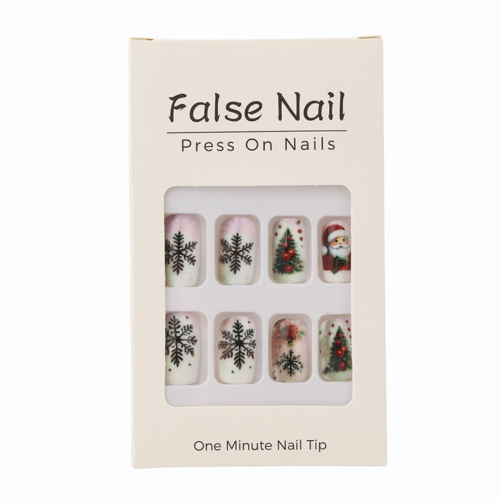 Festive artificial nails with Christmas motifs Bowlift