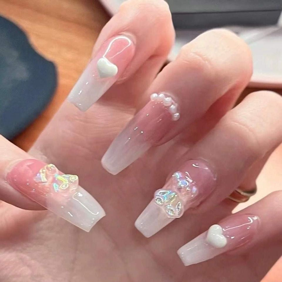 Artful Nail Art with Cute Bunny Pattern Cold Bowlift