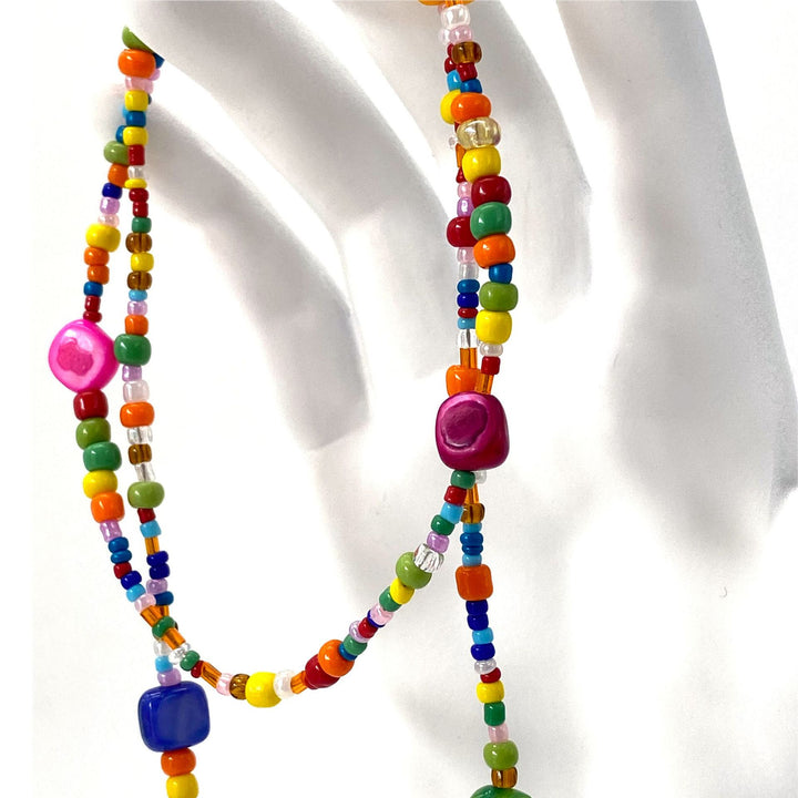 Colorful Beaded Eyewear Retainer Chain Bowlift
