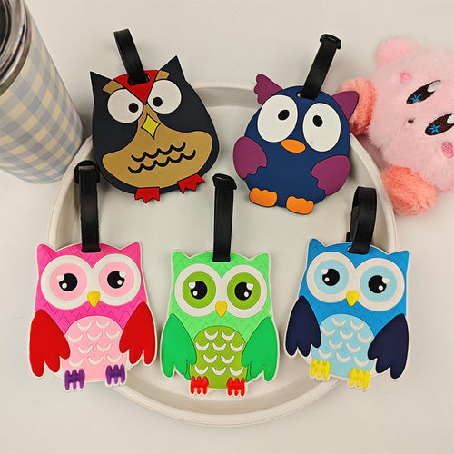 Unisex suitcase tag in owl design Bowlift