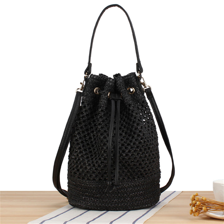 Braided Bucket Bag Made of Natural Material Bowlift