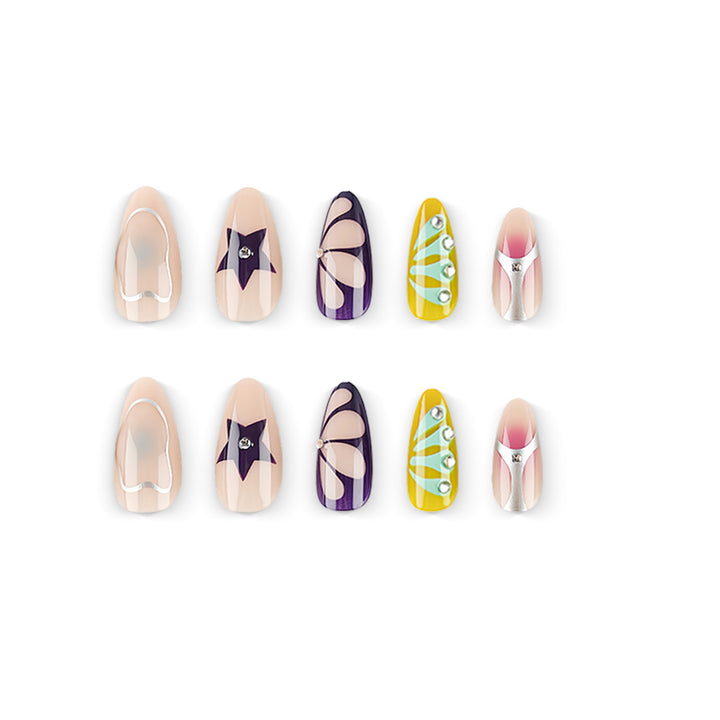 Creative Art Nails with Unique Geometric Designs Bowlift