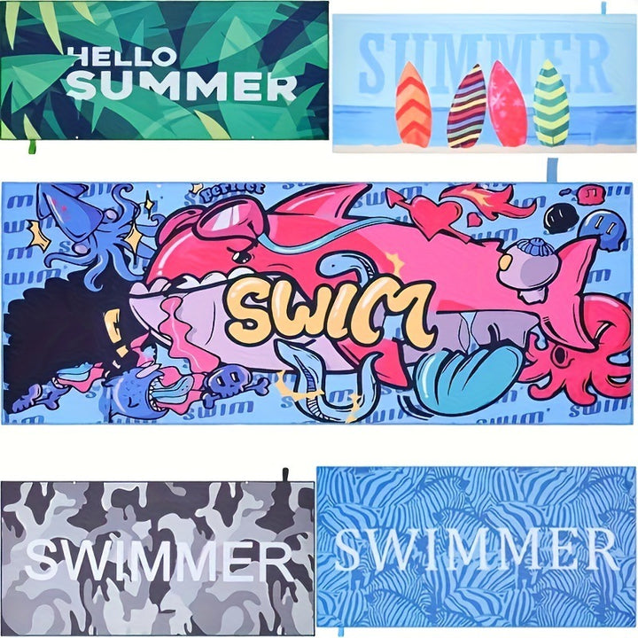Women's beach blanket with colorful surf design Bowlift