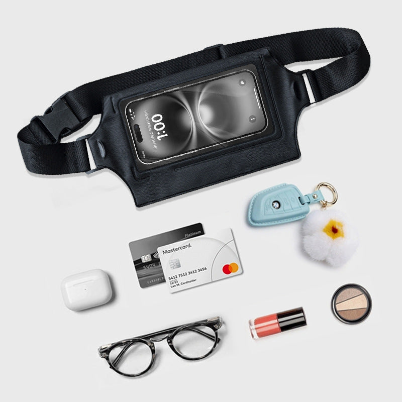 Running belt bag with waterproof phone holder Bowlift