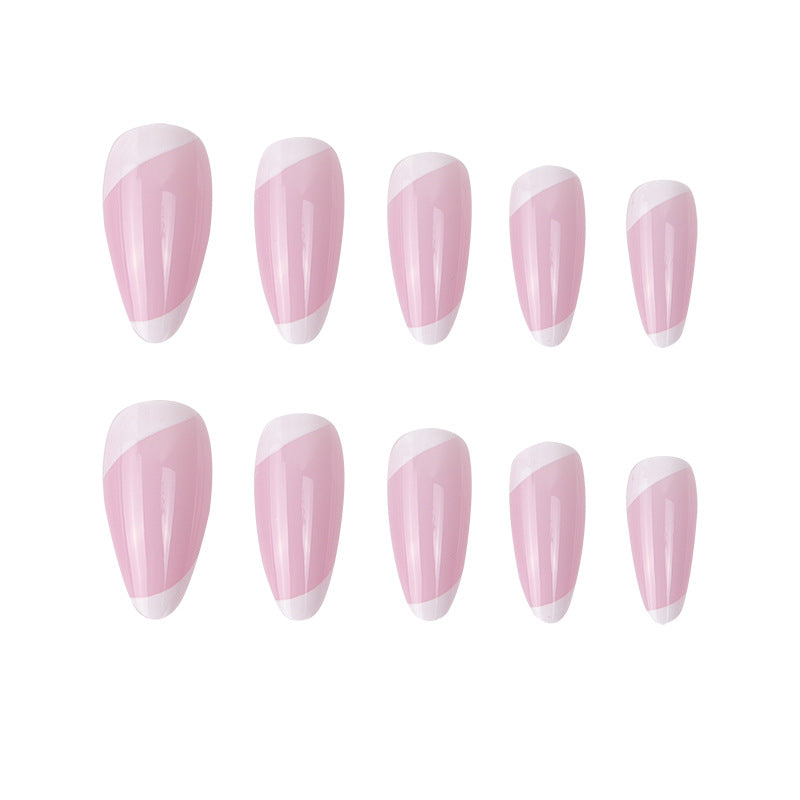 Elegant Stiletto Press-On Nails with French Tip Design Bowlift