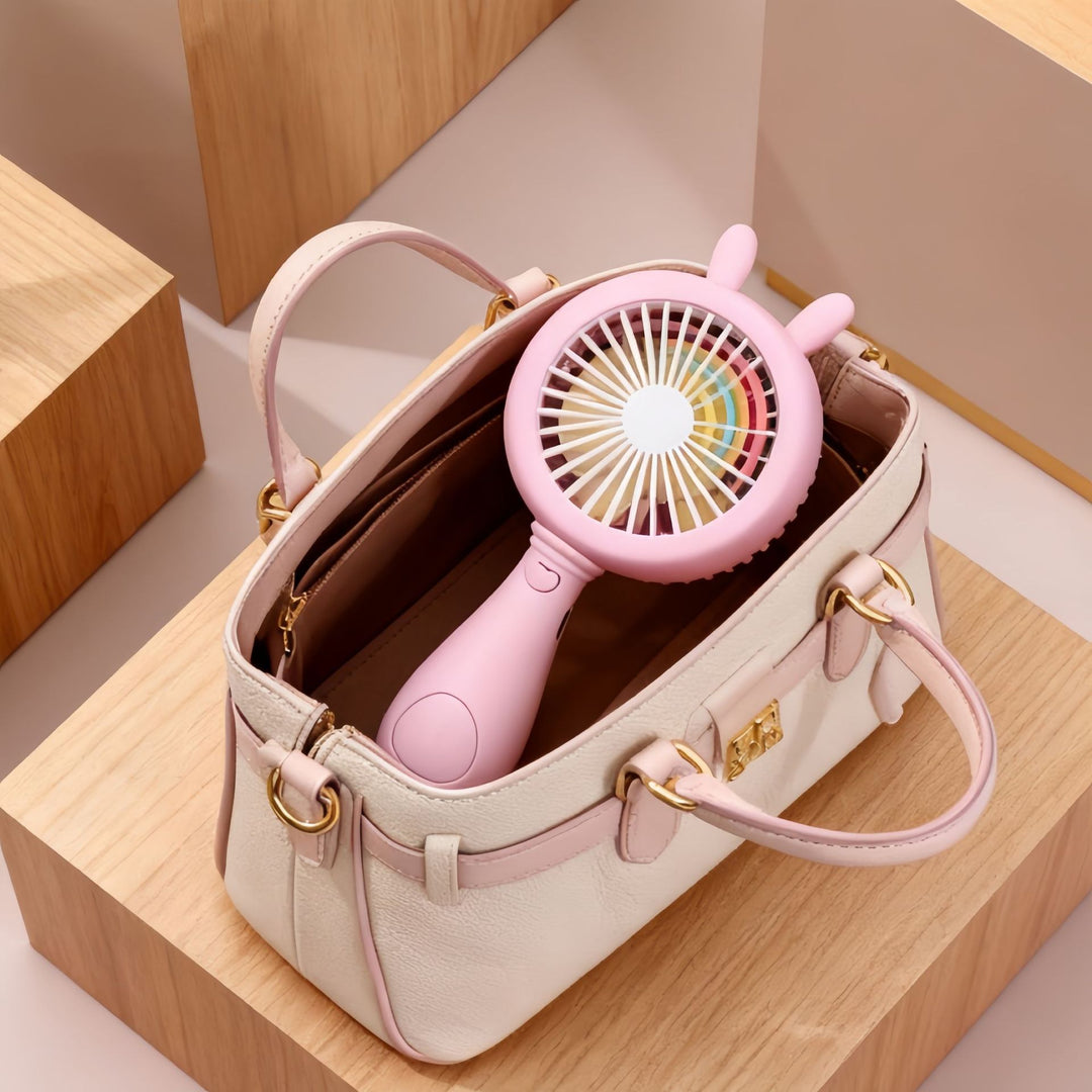 Ladies LED Hand Fan with Color Change Bowlift