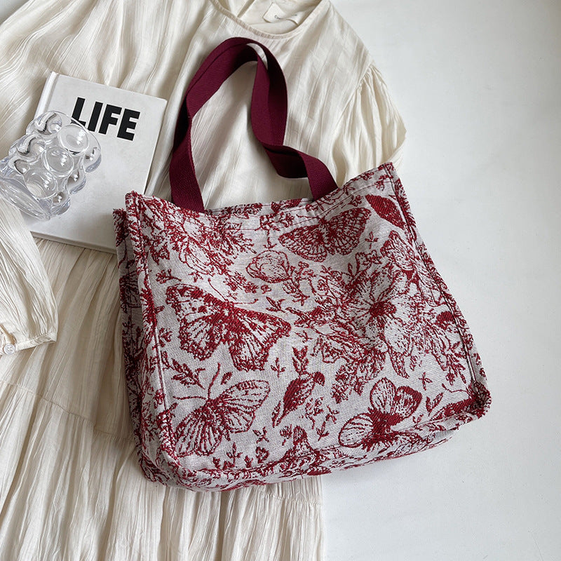 Eco-Friendly Floral Print Tote Bag