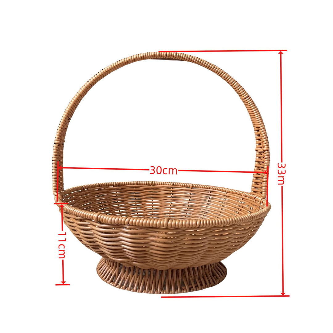 Women's round pasture basket with practical handle Bowlift