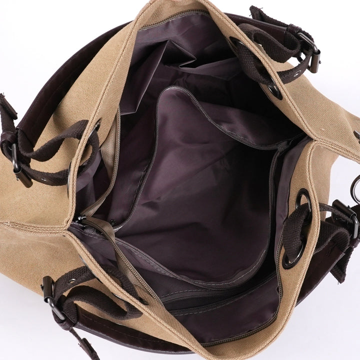 Stylish Multi-Pocket Canvas Handbag Bowlift