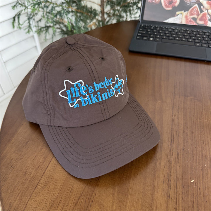 Women's Cotton Baseball Cap with Motivational Quote Bowlift