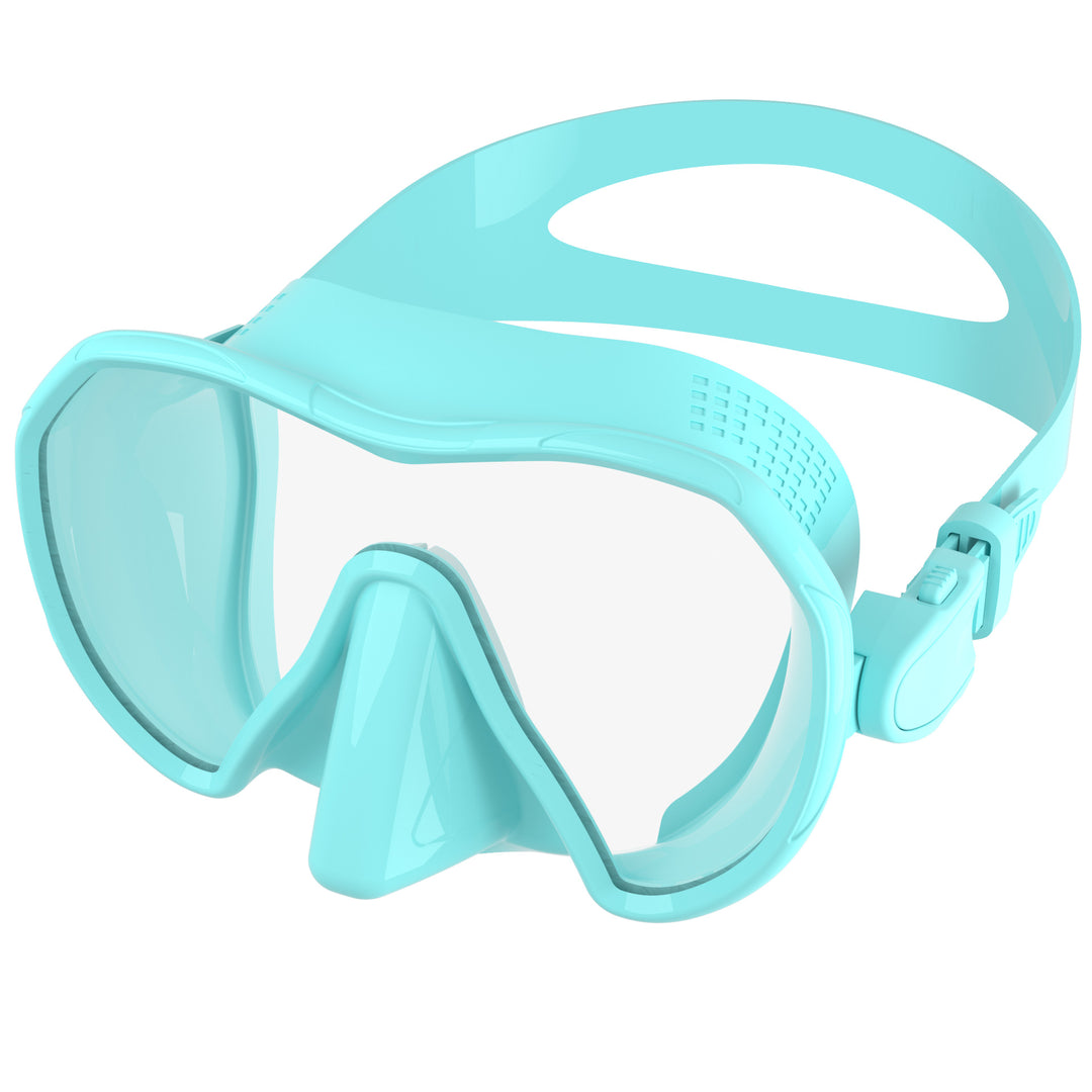 Diving mask with wide field of vision and comfortable silicone edge Bowlift