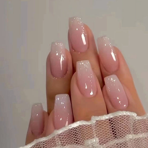 Artistic Press-On Nail Set with Celestial Design Bowlift