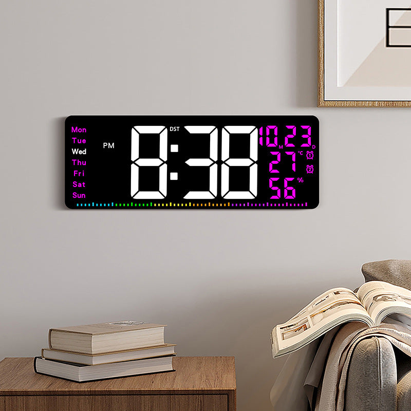 Digital alarm clock with large LED display and weather data Bowlift