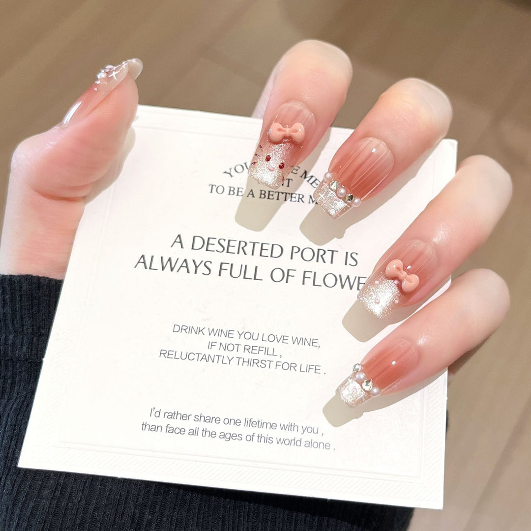 Premium Glamorous Press-On Nail Extensions Bowlift