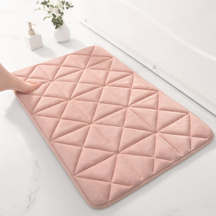 Diamond-Quilted Ultra-Soft Bath Mat