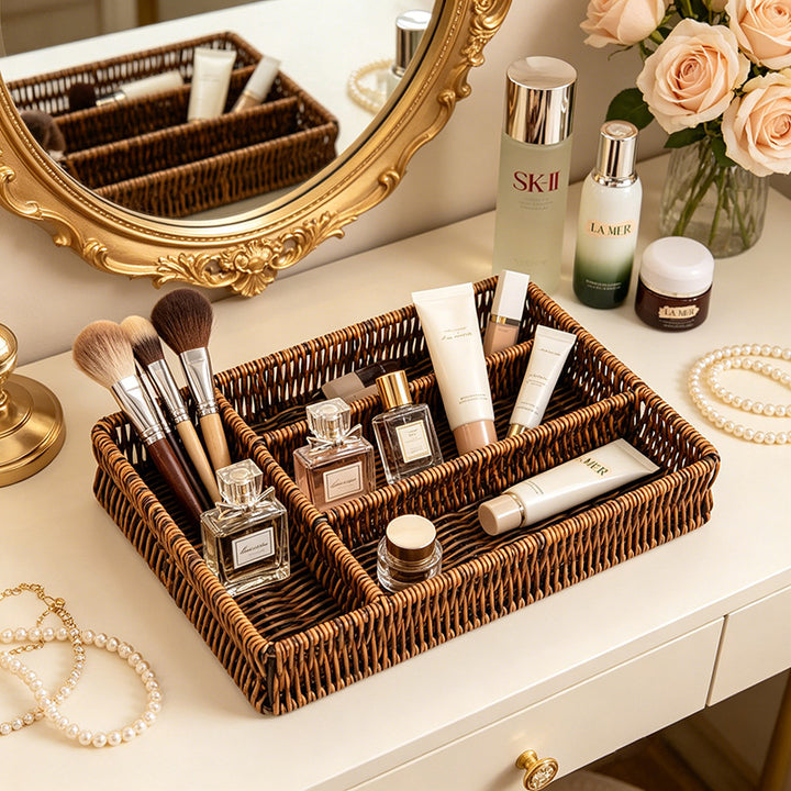 Woven Cutlery Organizer Tray Bowlift