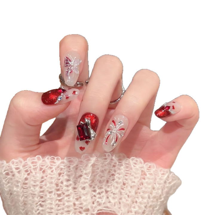 Decorative Themed Press-On Nail Set Bowlift