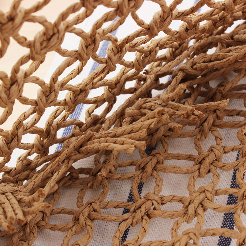 Fashionable net tote bag made from natural materials Bowlift