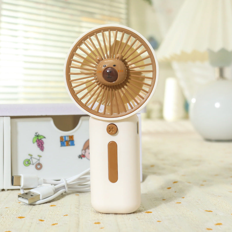 Ladies Portable Handheld Fan in Playful Animal Design Bowlift